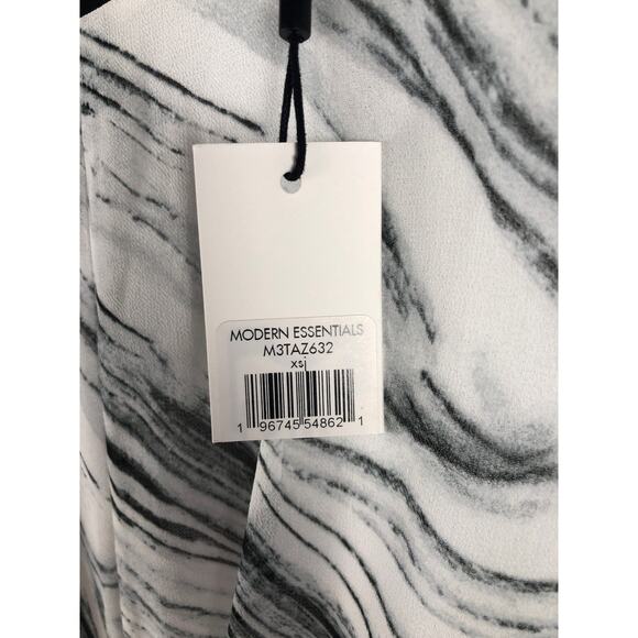 Calvin Klein Twist Front Top Women's Size XS/TP Marble NEW - Picture 3 of 9